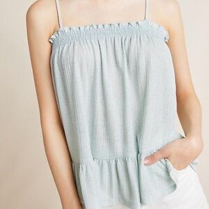 Anthropologie Amadi Wyatt Shimmer Tank Mint Size Extra Small